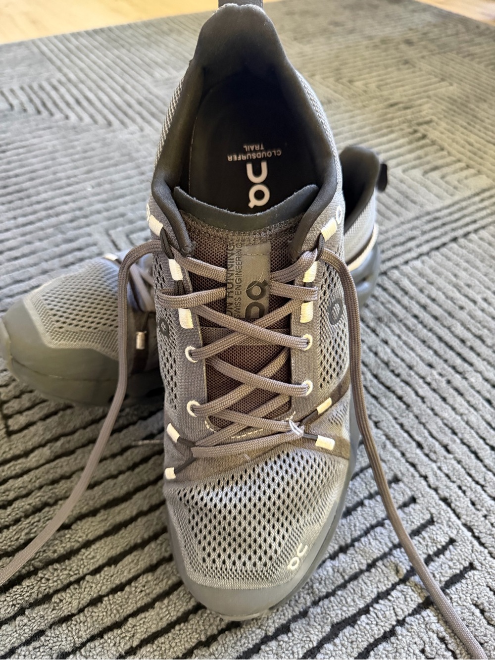 On Running Grey Men's Athletic Shoe - Mesh Trainer Size 11